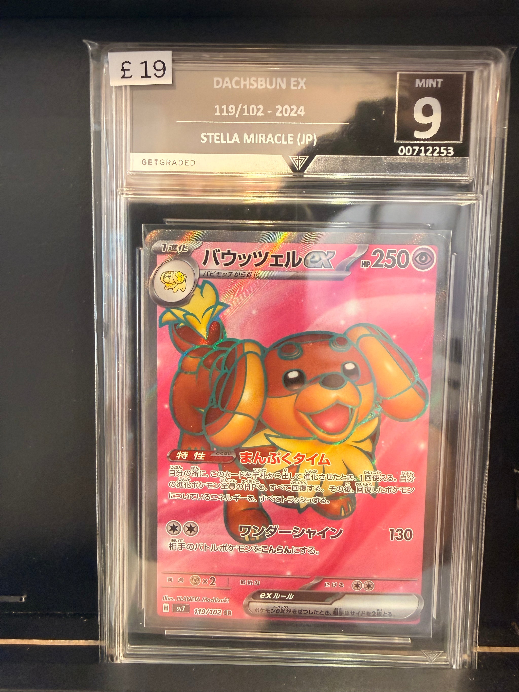 pokemon card dachsbun ex GETGRADED 9 - Dachsbun ex - #119 STELLA MIRACLE(JP)
