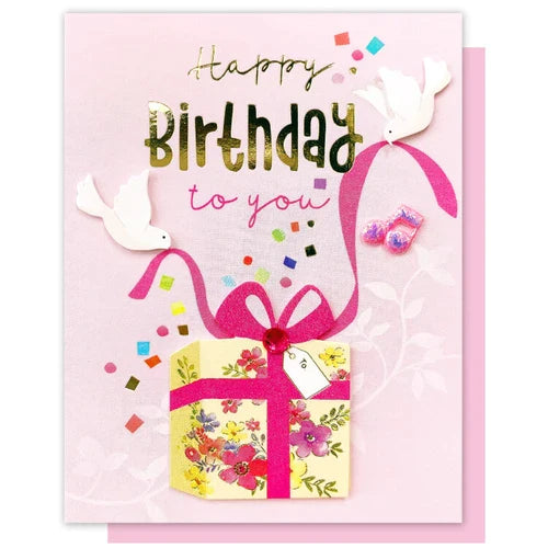 Handmade MINI Birthday Card- Gift - Giftbox Brighton Limited